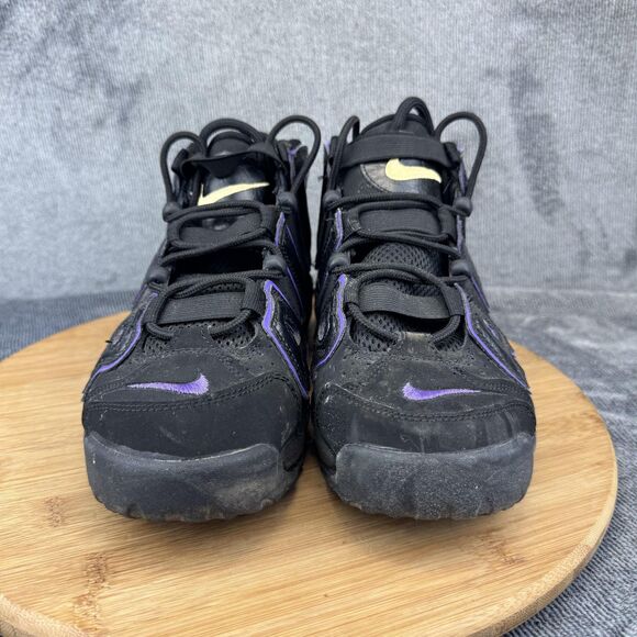 Nike Air More Uptempo Shoes Youth Size 6.5Y Black Purple Basketball DX5954-001 - Picture 2 of 9